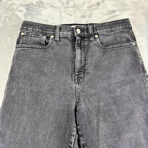 Madewell Jeans Womens 29 Black Classic Straight 5 Pocket Stretch*
